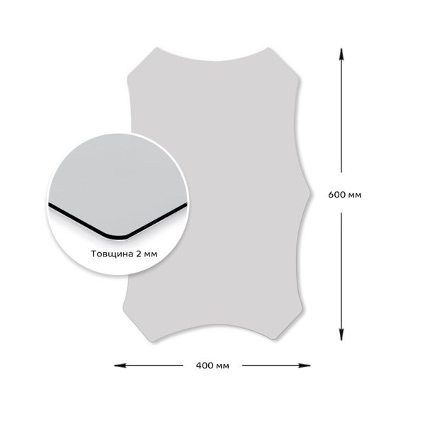 Дзеркало акрилове самоклеюче 400*600мм*2мм SW-00001521 SW-00001521 фото
