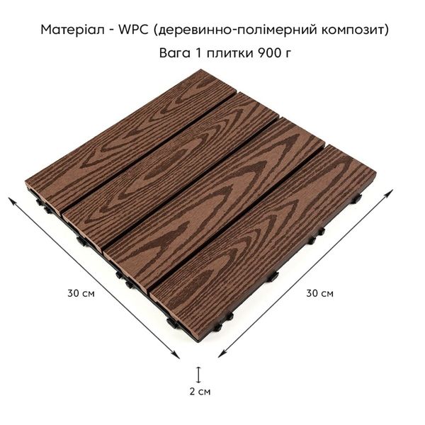 Композитная плитка WPC кедр 30*30CM*2СM (D) SW-00001705 SW-00001705 фото