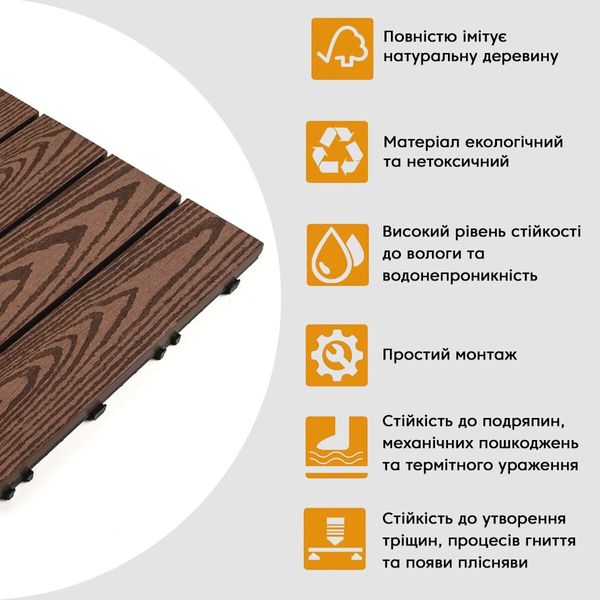 Композитная плитка WPC кедр 30*30CM*2СM (D) SW-00001705 SW-00001705 фото