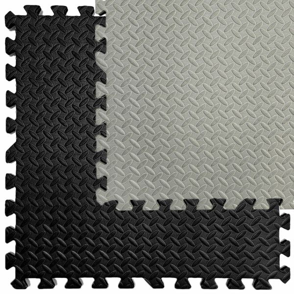 Підлогове двостороннє покриття GREY та BLACK 60*60cm*2cm (D) SW-00001843 SW-00001843 фото