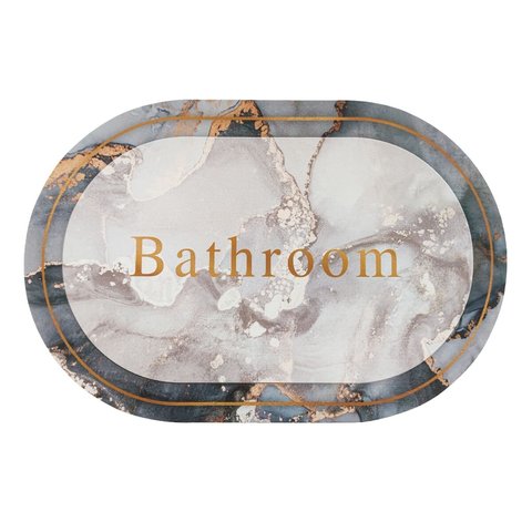 Влагопоглощающий коврик мрамор "Bathroom" 38*58CM*3MM (D) SW-00001569 SW-00001569 фото