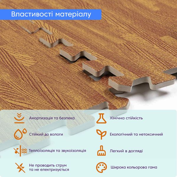 Підлога пазл - модульне підлогове покриття 600x600x10мм золоте дерево (МР2) SW-00000022 SW-00000022 фото